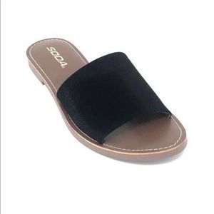 Soda 'Equal' Flat Slide Sandals